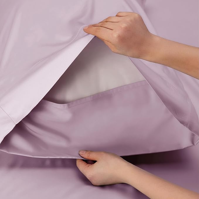 Bedsure Full Size Bed Sheets, Cooling Sheets, Rayon Derived from Bamboo - Image 5
