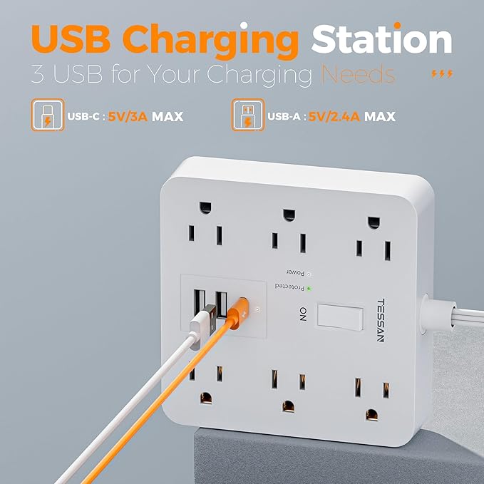Surge Protector Power Strip - Image 4