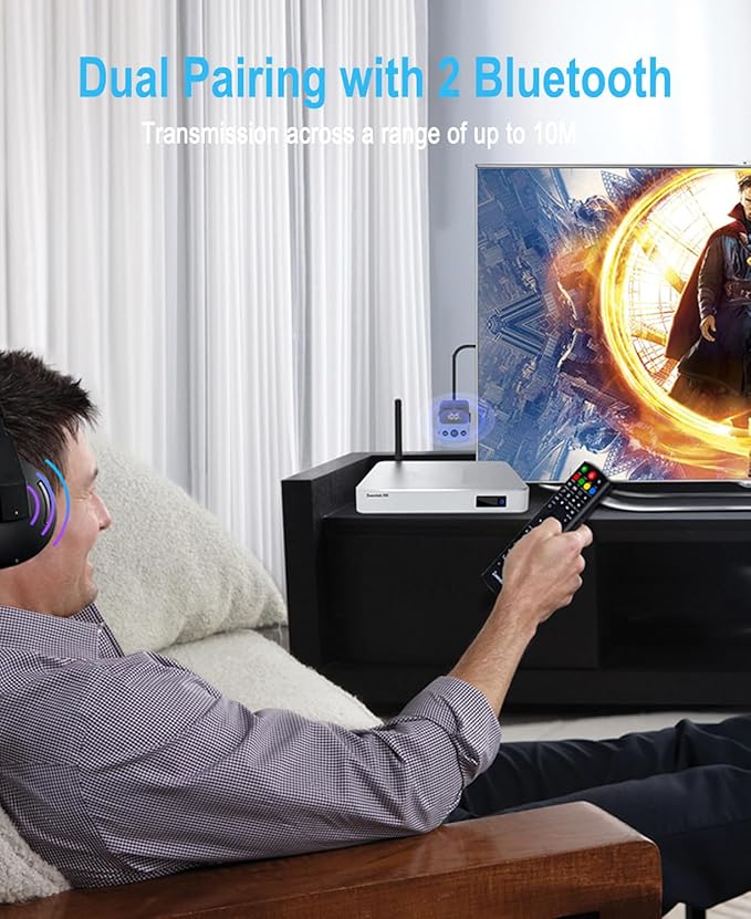 BabbleCom Bluetooth 5.3 Transmitter Receiver, 2-in-1 Adapter - Image 3