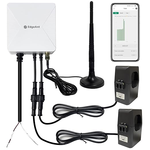 WiFi Energy Monitor with 2 * 750A Clamps, Real-Time Electricity Tracking by EdgeAnt