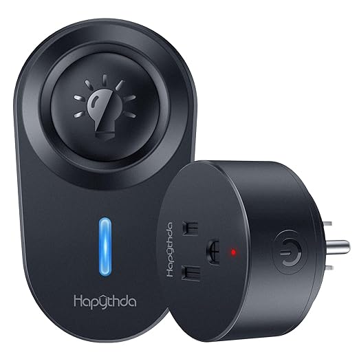 HAPYTHDA Remote Control Outlet, 500 Feet RF Range Remote Light Switches Kit by HAPYTHDA