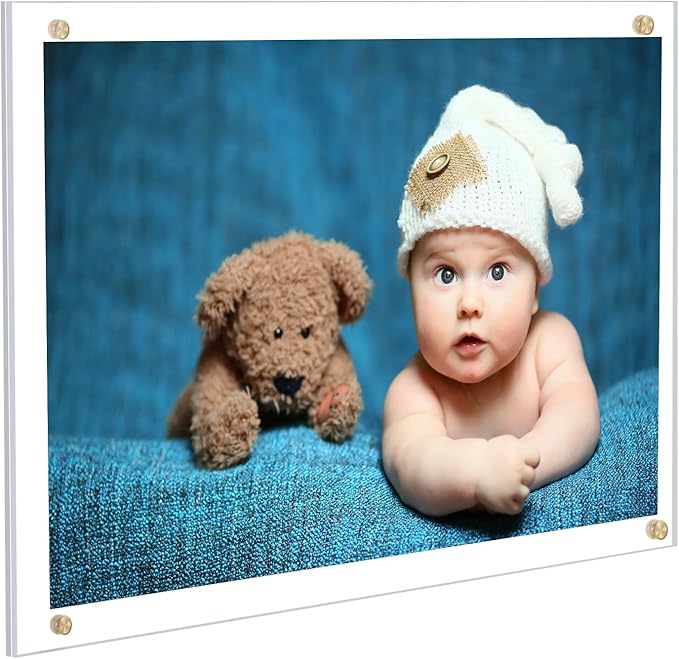 Kalami 8x10 Picture Frame Wall Mount Self Adhesive, Full Frame Size 10x11 by Kalami