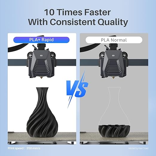 ELEGOO Rapid PLA Plus Filament 1.75mm Gray 1KG, PLA+ 3D Printer Filament - Image 3