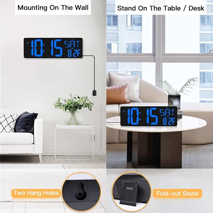 XREXS Large Digital Wall Clock - Image 6