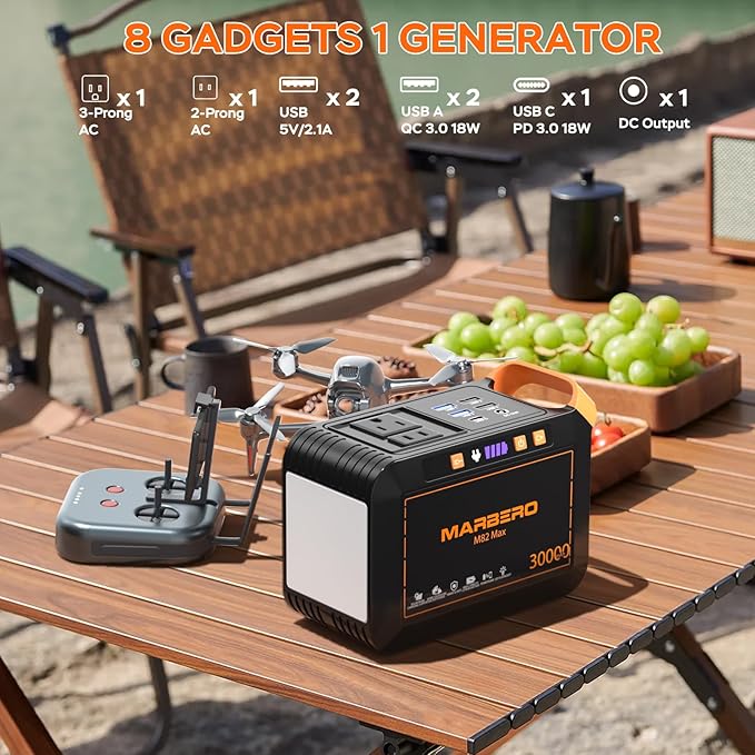MARBERO Solar Generator 111Wh Portable Power Station - Image 3