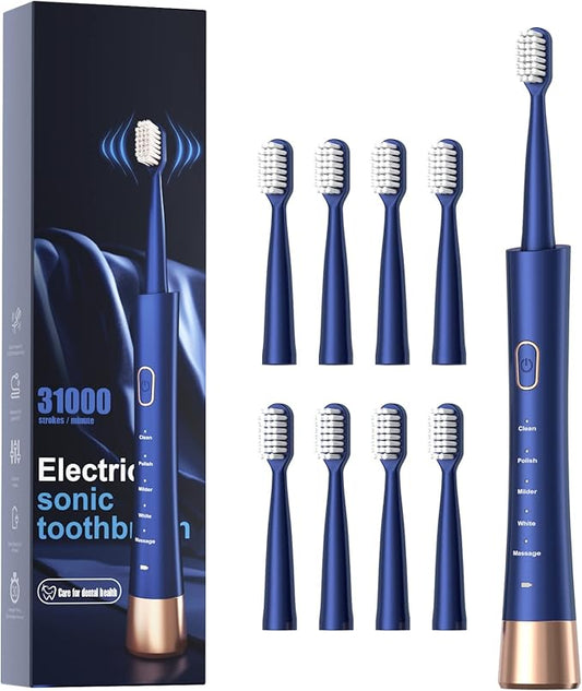 AJELU IPX7 Waterproof Sonicare Electric Toothbrush, 2-Hour Fast Charge by AJELU