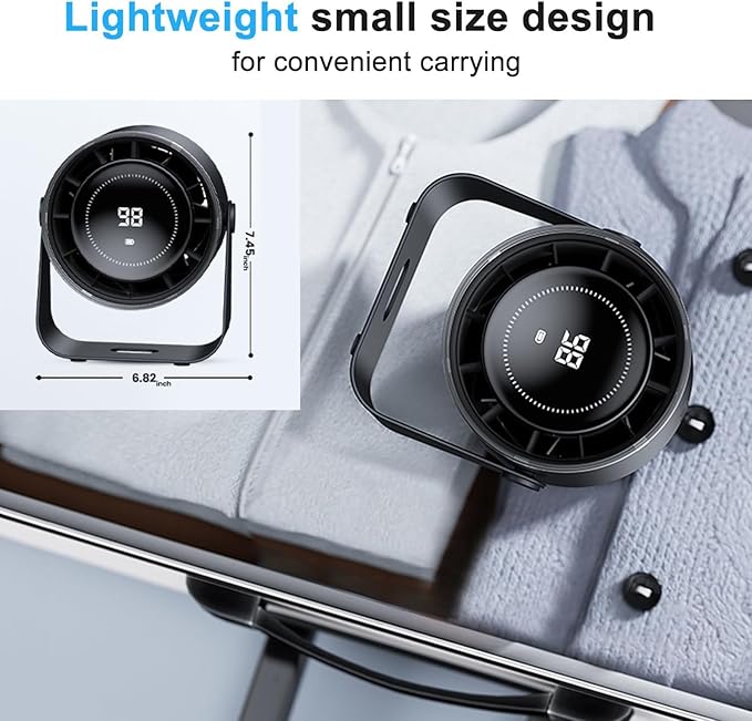DURBESTER Small Desk Fan, 28dB Ultra-Quiet Desktop Air Circulator - Image 8