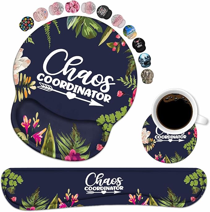 Keyboard Wrist Rest and Mouse Pad Wrist Support Set by Unknown