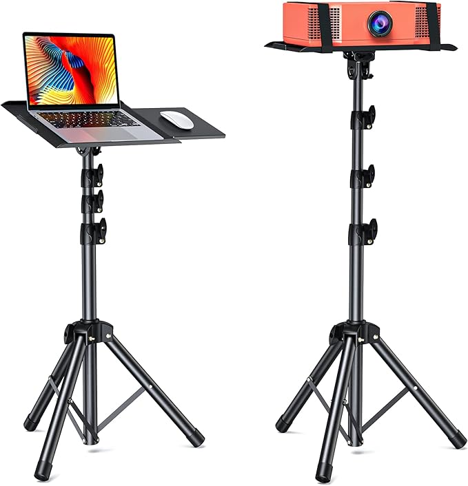 AMADA HOMEFURNISHING Foldable Projector Tripod, Adjustable Height 25-63 Inch by AMADAHOMEFURNISHING