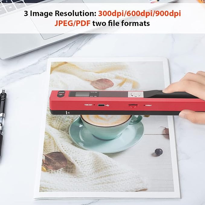 Ymiko A4 Document Scanner Portable High Resolution 900 DPI Multifunctional - Image 6