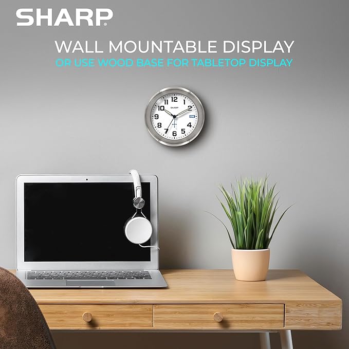 Sharp Silent Sweep Quartz Analog Desk Clock - Image 5