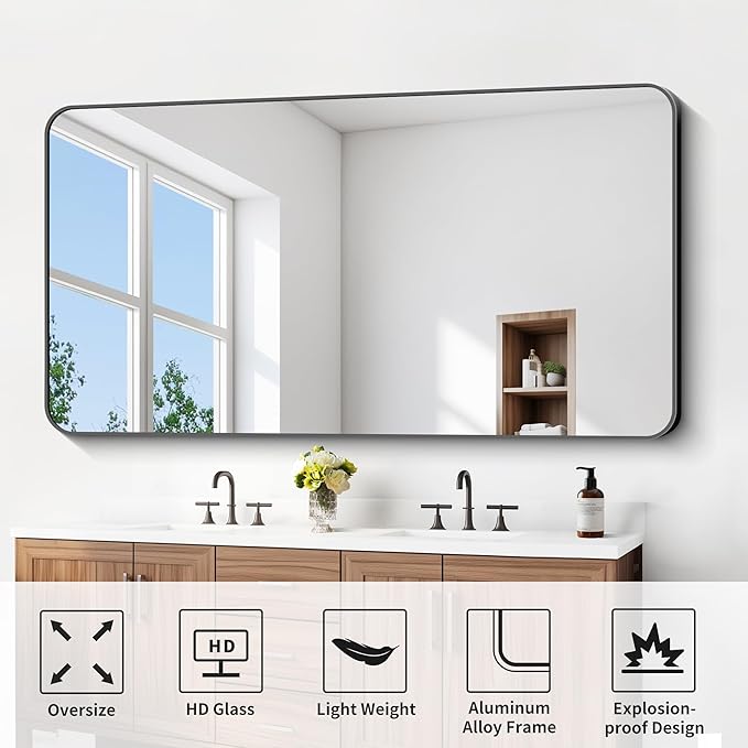 FORBATH Large Bathroom Mirror 72x36 Inches - Image 6