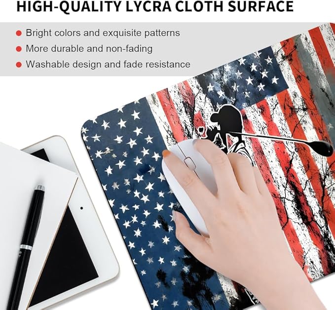Golf Flag Square Mouse pad, Waterproof, Anti Slip Rubber Base, Computer Mouse - Image 3
