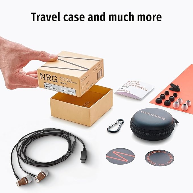 Symphonized Premium Wooden iPhone Earphones Wired Deep Bass Sound, 3D Sound - Image 6