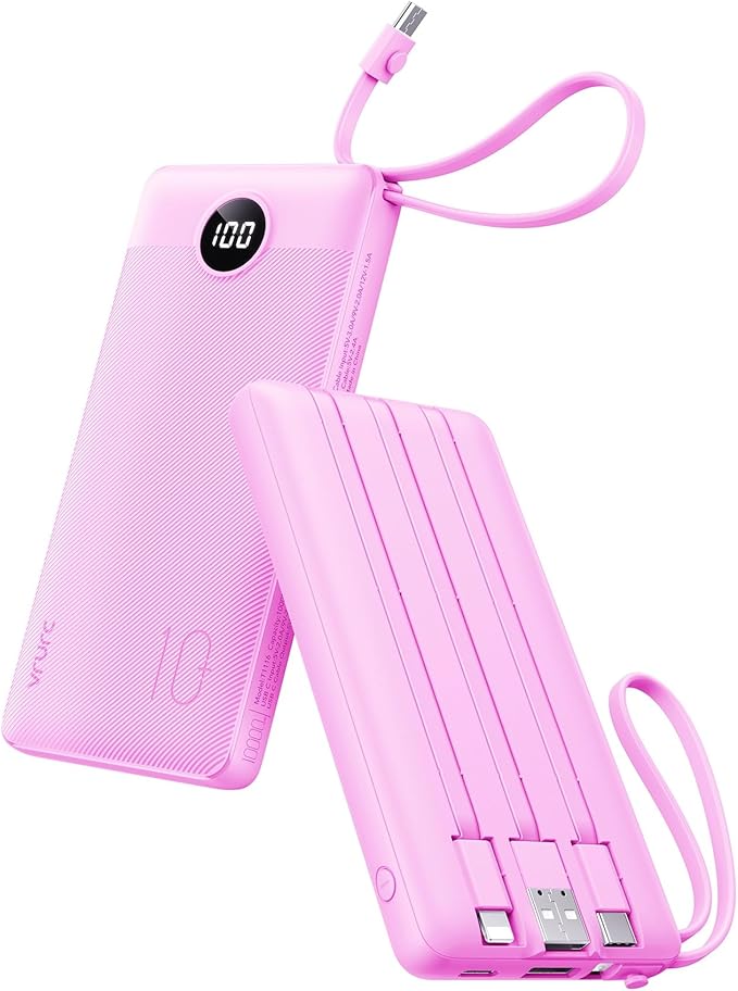 VRURC Portable Charger 10000mAh, Travel Essentials Battery Pack, 5 Output 2 by Home