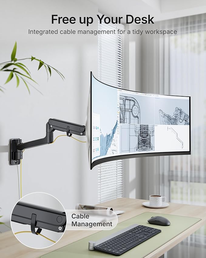 monTEK 17-49 inch Single Monitor Wall Mount - Image 6
