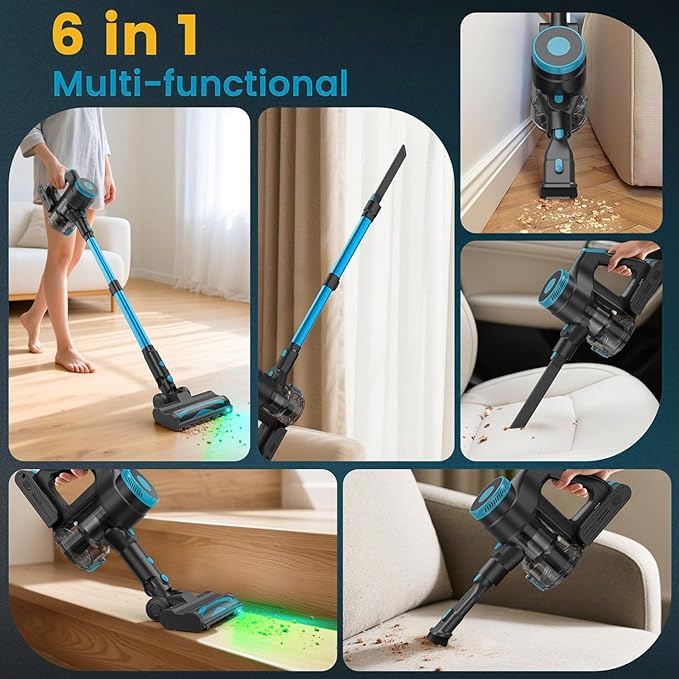 Zefiro 350W Cordless Vacuum Cleaner, 45Mins Runtime Vacuum Cleaners - Image 8