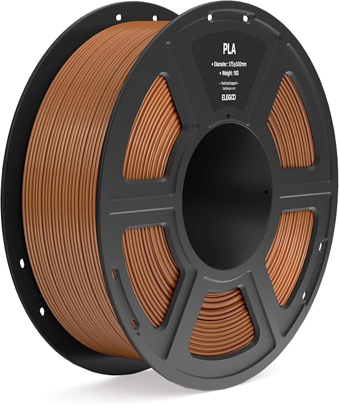 ELEGOO PLA Filament 1.75mm Brown 1KG, 3D Printer Filament Dimensional Accuracy by ELEGOO