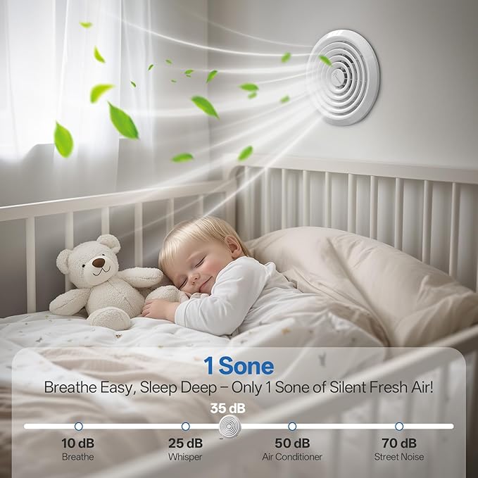 Hawkrown 8 Inch Round Bathroom Exhaust Fan，110 CFM 1 Sone Powerful and Quiet - Image 4