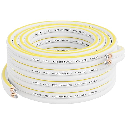 Mygatti 16AWG Speaker Wire 25 FT, 16/2 Gauge Audio Speaker Wire, by Mygatti