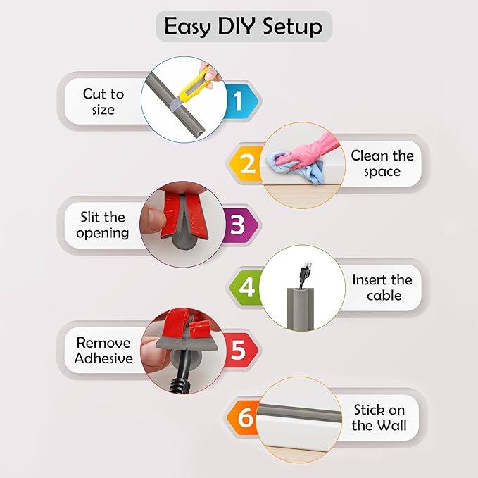 Rubber Bond TV Cord Hider Cable Protector - Image 7