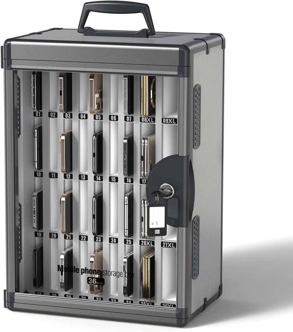 glosen 36 slots cell phone locker, portable mobile, main product view