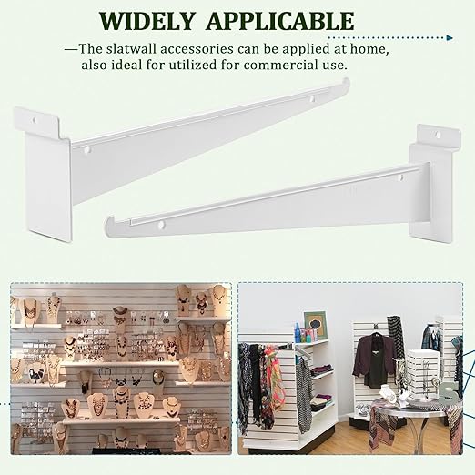AYAYGD 10 Inch Slat Wall Knife Shelf Bracket, 10 Pack Heavy Duty Slatwall - Image 6
