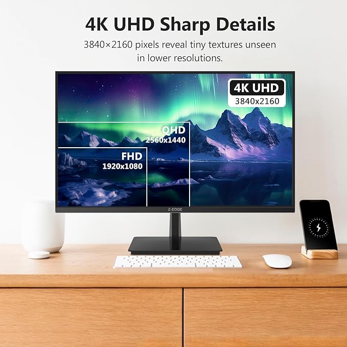 Z-Edge U27P4K 27-inch 4K Monitor IPS Ultra HD 3840x2160, 60Hz Refresh Rate - Image 2