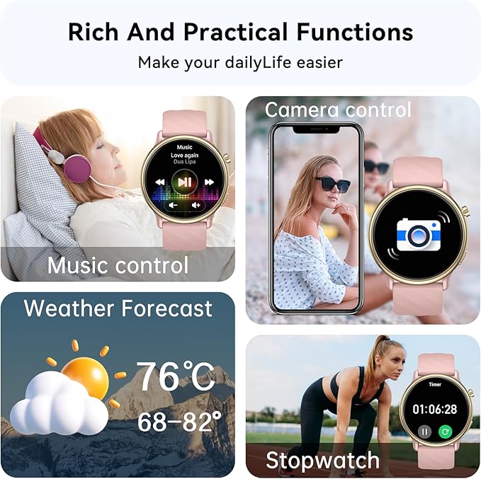 Smart Watch for Women Fitness Tracker: Waterproof Digital Mens Watches Make - Image 4