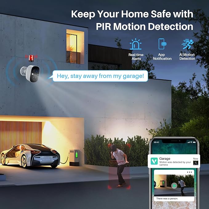 MaxiViz Security Cameras Wireless Outdoor, Battery Powered Cameras - Image 4