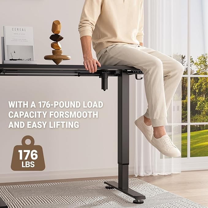 Veken 47.2" Standing Desk, Adjustable Height Office Desk - Image 5