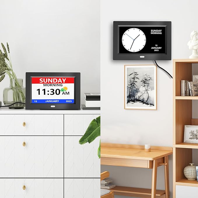 MRCHYDZ 10 Inch Clock with Day and Date - Image 3