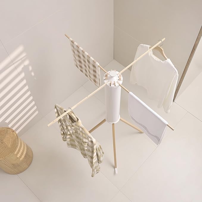 JOOM Four Legs Clothes Drying Rack, Garment Rack Portable and Foldable Space - Image 4