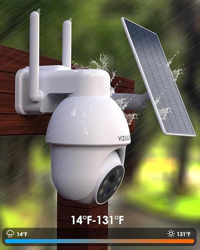 VIZIUUY 5MP Solar Security Camera Outdoor, Wireless Battery Powered Security - Image 6
