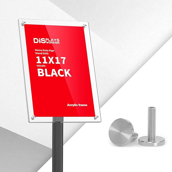 DISPLAYSWORKER Heavy Duty Pedestal Sign holder floor Stand, sign stand poster - Image 6