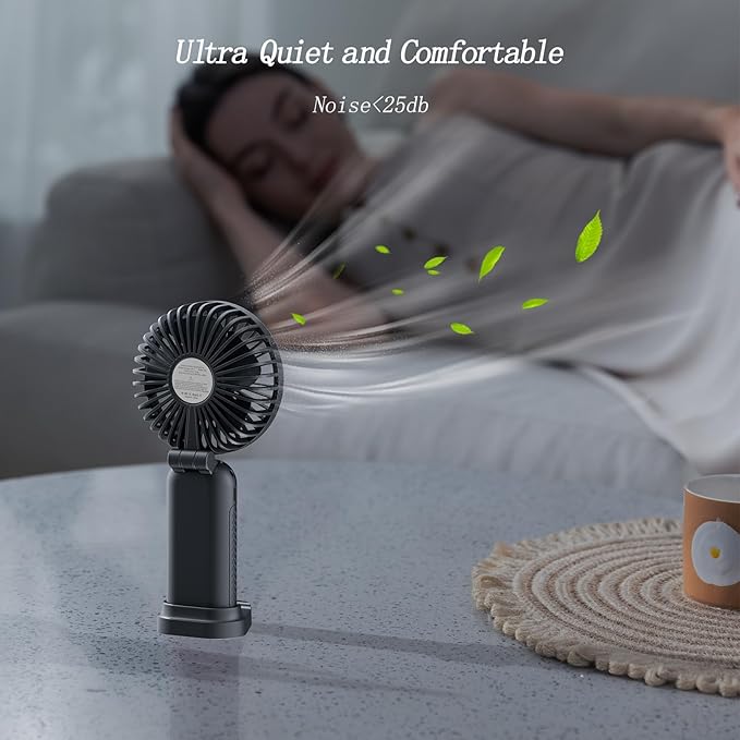 GOCKERA Portable Fan, 4200mAh Battery Operated Fan, 5 Speeds&Digital Display - Image 6