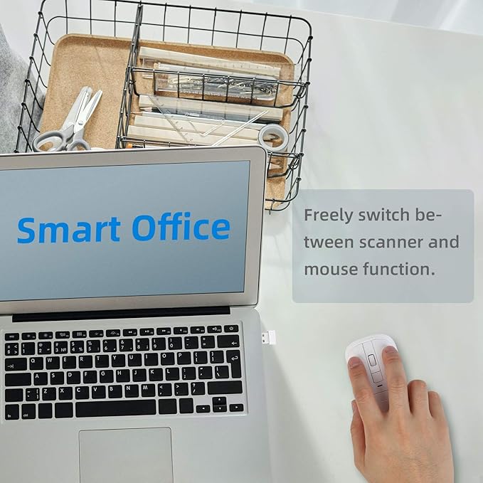 THARO New Wireless Mouse Barcode Scanner, 2-in-1 Design 2D Handheld Barcode - Image 4