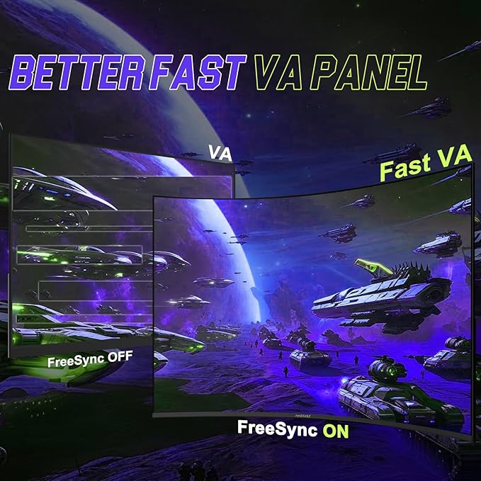 Amzfast 27 inch 240Hz Curved Gaming Monitor, FHD 1080P Monitor Gaming - Image 4