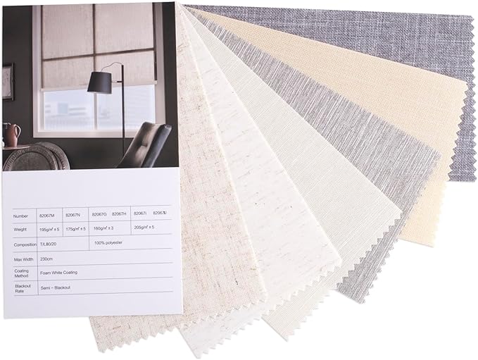 Zshine Motorized Window Blinds Fabric Samples of Blackout Light Filtering - Image 6