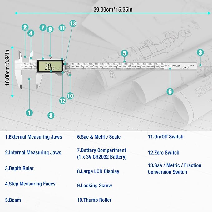 Raynesys Digital Caliper 12 Inch - Image 7