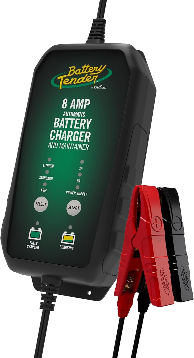 Battery Tender Power Tender 8 AMP / 2 AMP 12V Battery Charger and Maintainer – by BatteryTender
