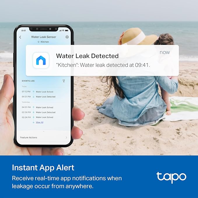 TP-Link Tapo Smart Water Leak Detector, Requires Tapo Hub, Water Leak Sensor - Image 3