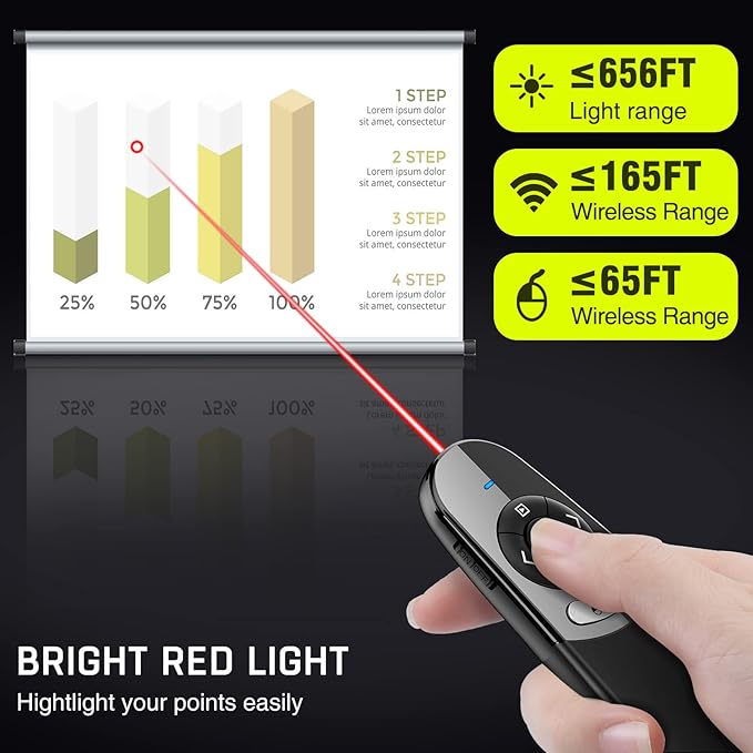 2 in 1 USB Type C Presentation Clicker Air Mouse - Image 5