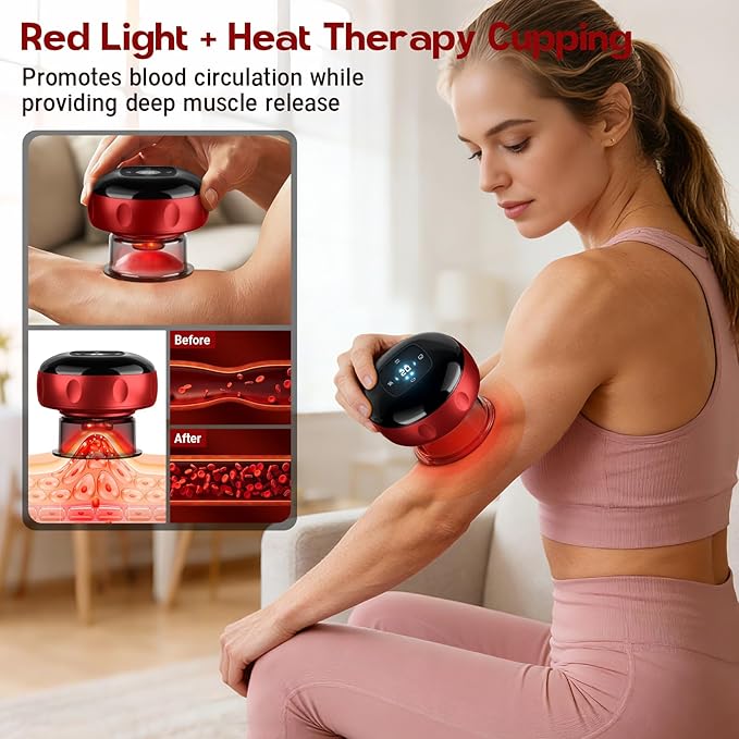 Cakoutanb Smart Cupping Therapy Massager, 7 in 1 Red Light Cupping Therapy Set - Image 2