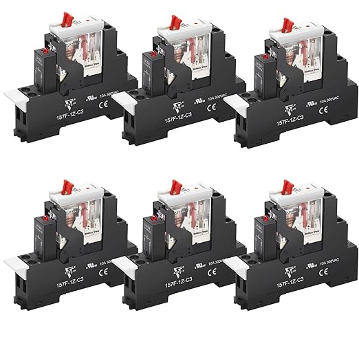 6Pcs 12 Amp Power Relay Switch Electromagnetic by ZJWZJH