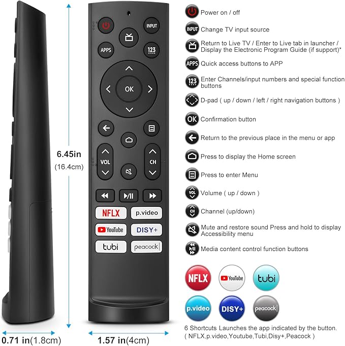 Replacement-for-Hisense-TV-Remote, Universal - Image 7