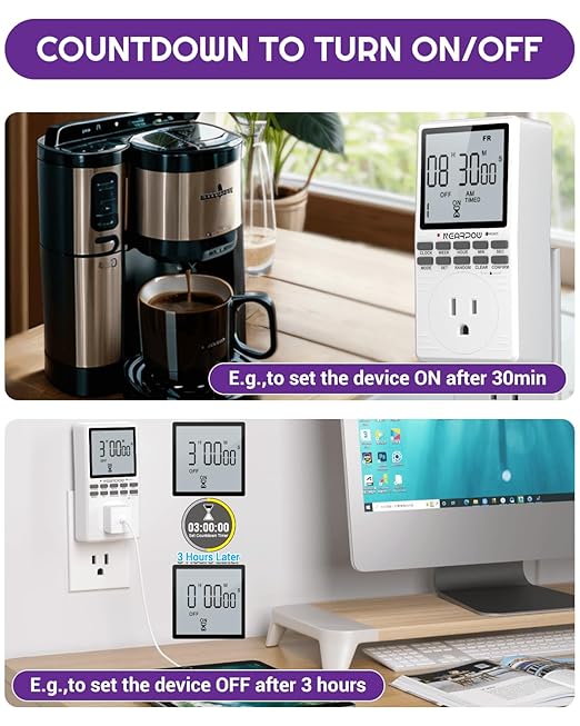 Outlet Timer, NEARPOW Multifunctional Programmable Timer - Image 4
