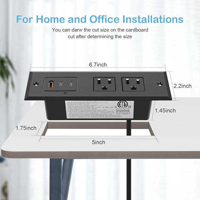 CCCEI Recessed Power Strip - Image 3