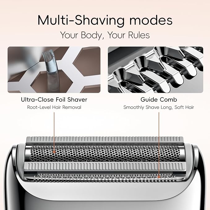 yoose Electric Razors for Women, IPX7 Alloy Body Bikini Trimmer for Women - Image 7
