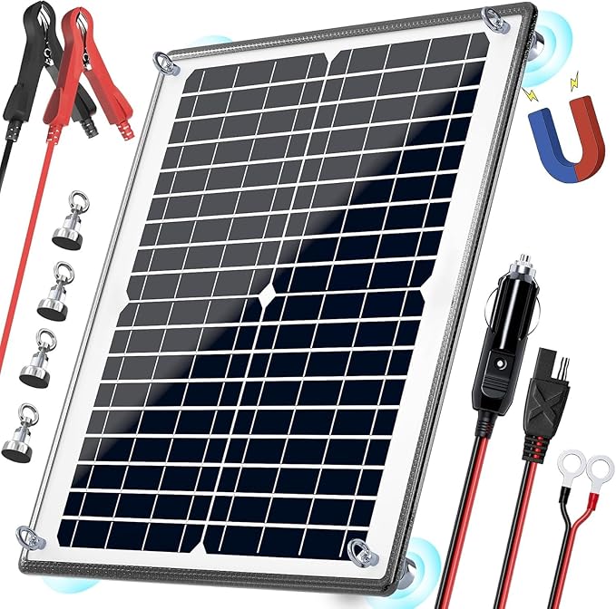 POWOXI Solar Panel Kit 12V 20W Magnetic + MPPT Charge Controller Waterproof by POWOXI